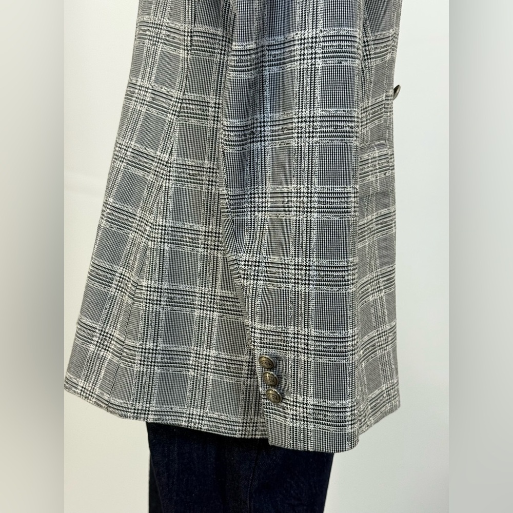 Zara Basic Collection Gray Checkered Micro Plaid … - image 7